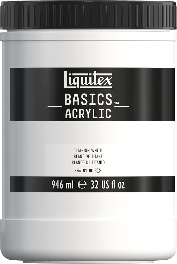 Liquitex BASICS Acrylic Paint, 946ml Jar, Titanium White by Liquitex