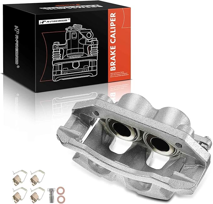 A-Premium Front Disc Brake Caliper Assembly with Bracket Compatible with Dodge, Ram and Chrysler Models - Durango/Aspen 2007-2009, Dakota/Ram 1500 2009-2010, 1500 2011-2018, Dakota 2011, 1500 Classic