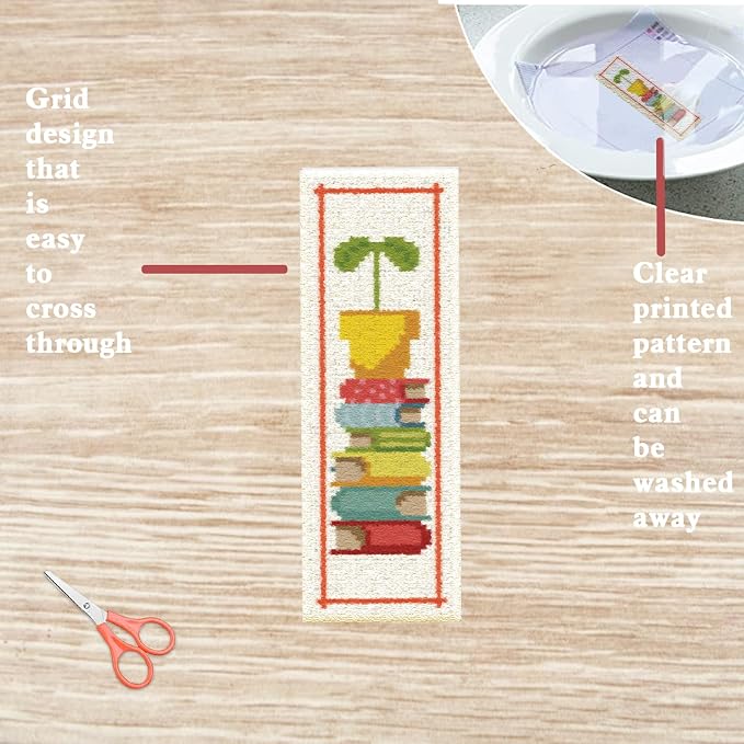FREEBLOSS 6 Set Cross Stitch Bookmark Kit Cross Stitch Kit Cute Stamped - Image 3