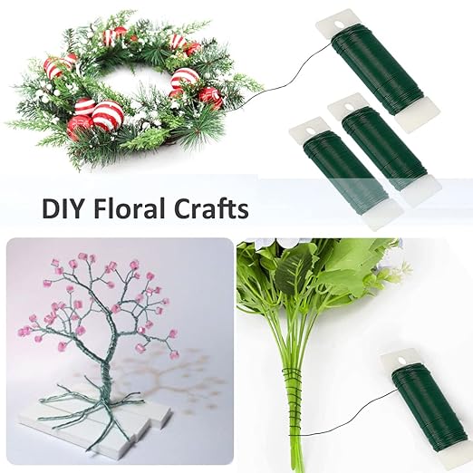 Green Floral Wire 22 Gauge - Image 3