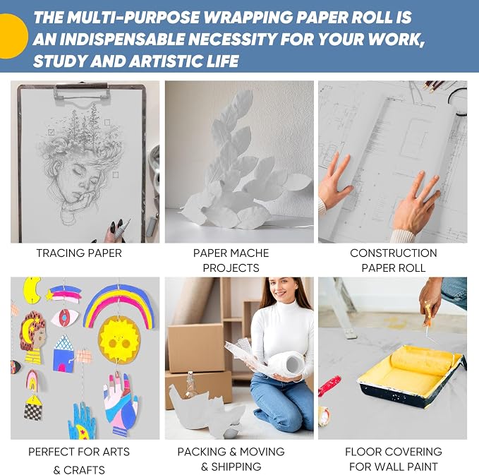 Wrapping Paper, Solid Color Art Craft Decorative Paper - Image 3