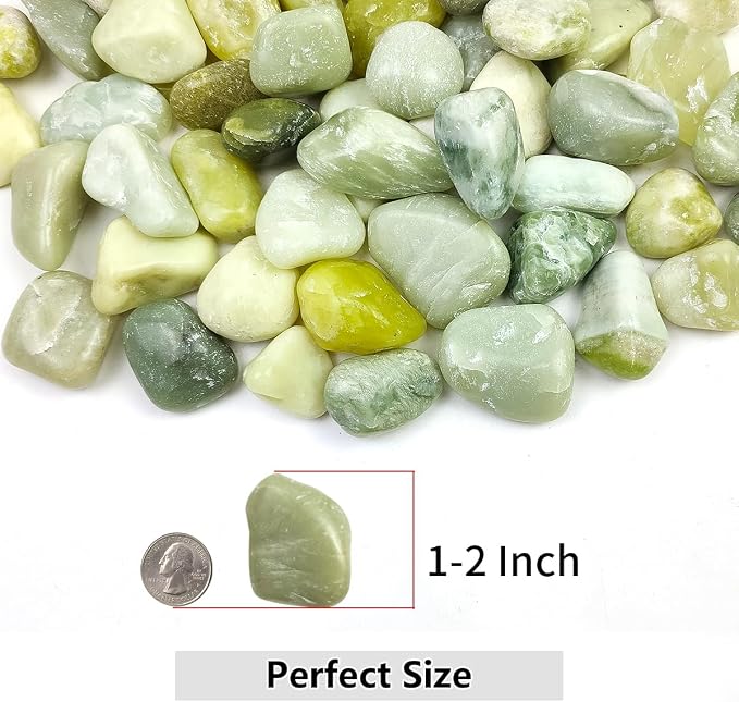 YISZM 40lbs Jade River Rocks for Landscaping, 1-2 Inch Natural Pebbles for - Image 2