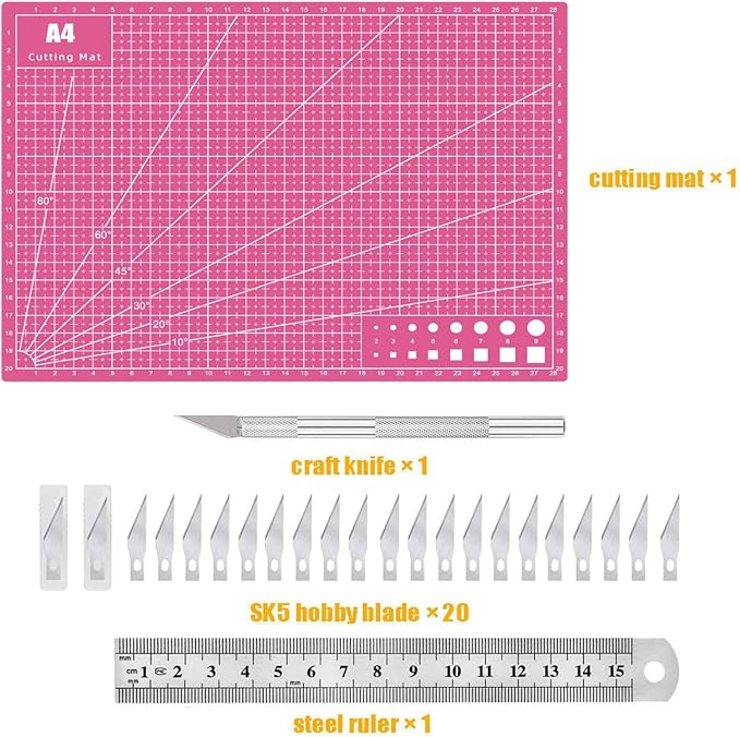 Self Healing Sewing Mat, Exacto Knife Precision Carving Craft Hobby Knife Kit - Image 2
