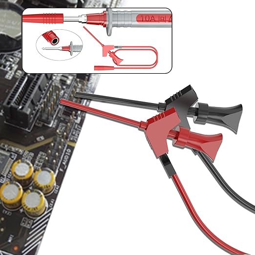 Goupchn Silicone Multimeter Test Leads Kit 25PCS with Replaceable Gold-Plated Precision Sharp Probe Set, Alligator Clips, Test Hooks and Wire Piercing Test Probes