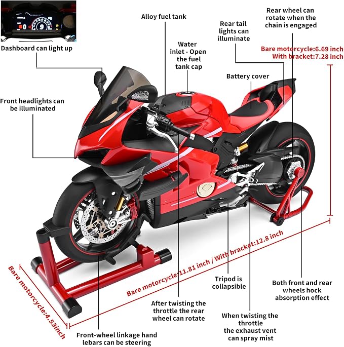 RZAPE 1:7 Scale Motorcycle Model Kits - Image 2