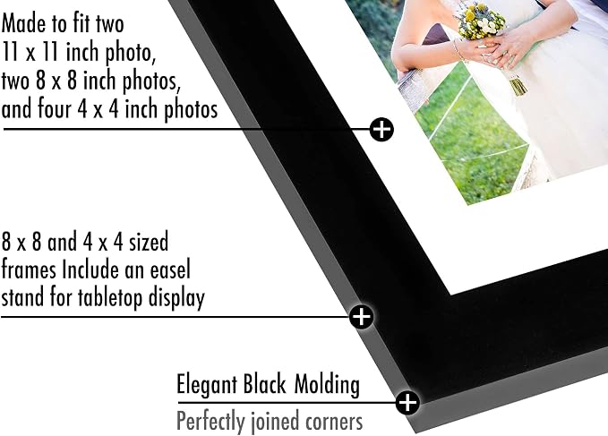 Americanflat Square Picture Frame Set in Black - Image 3