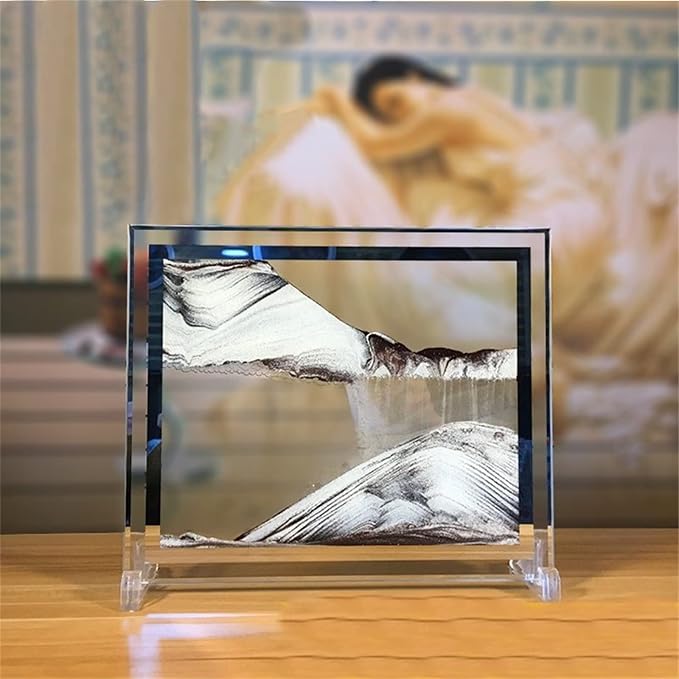 LCDOCLAK Moving Sand Art Picture, 3D Hourglass Deep Sea Sandscape, 3D Desktop by LCDOCLAK