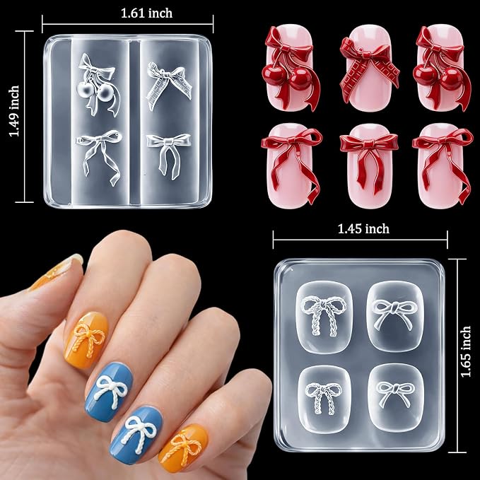6Pcs Silicone Nail Art Molds Kit - Image 5
