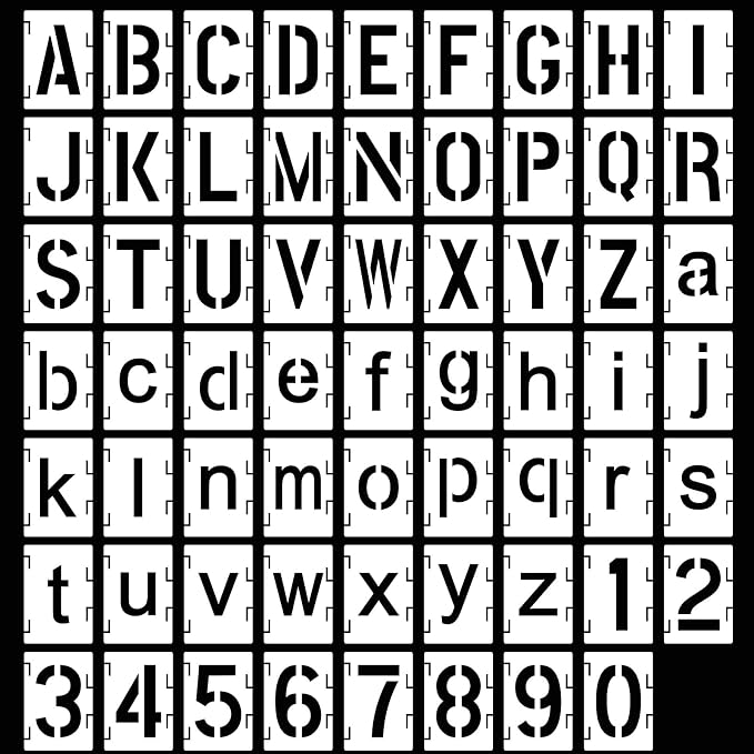 Augshy 2 Inch Letter Stencils for Painting by Augshy