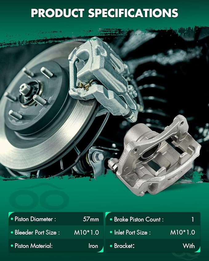 SCITOO Front Right Brake Caliper With Bracket 19B6406 Compatible For Kia For Forte 2010-2013,For Kia For Forte Koup 2010-2013,For Kia For Forte5 2012-2013