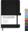 RETTACY Lined Journal Notebook, 192 Numbered Pages, A5 Size | Leather Hardcover by RETTACY