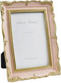 Cuspin 4x6 Vintage Picture Frame Pink and Gold Frame, 4 by 6 Photo Frames by Cuspin