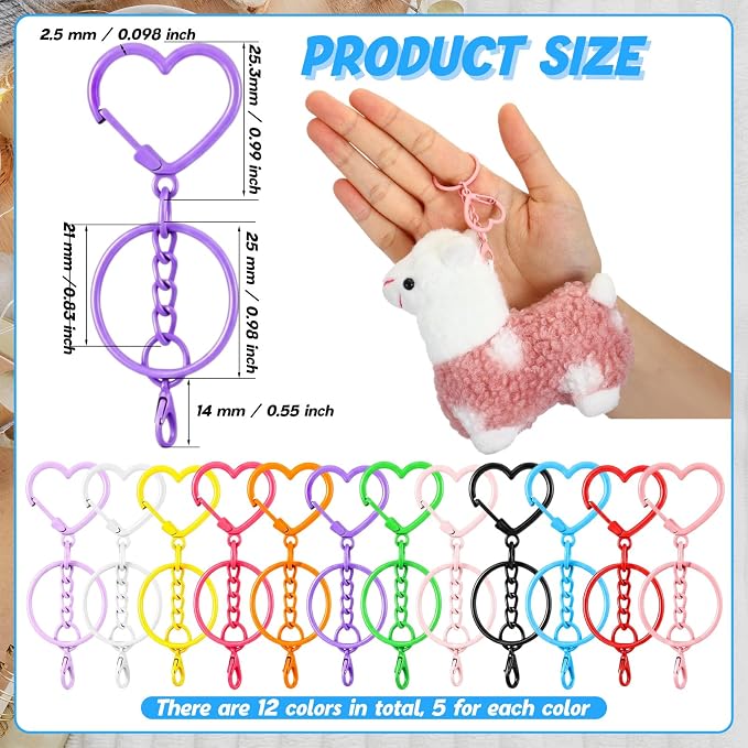 60 Pcs Colorful Swivel Snap Hook - Image 2