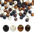 100Pcs Large Hole Barrel Wood Beads, BetterJonny 4 Colors Natural Wooden by BetterJonny