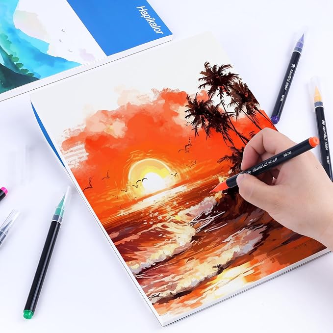 Hapikalor School Supplies for Teens, 140lb/300gsm, Premium Water Color Pad for - Image 6