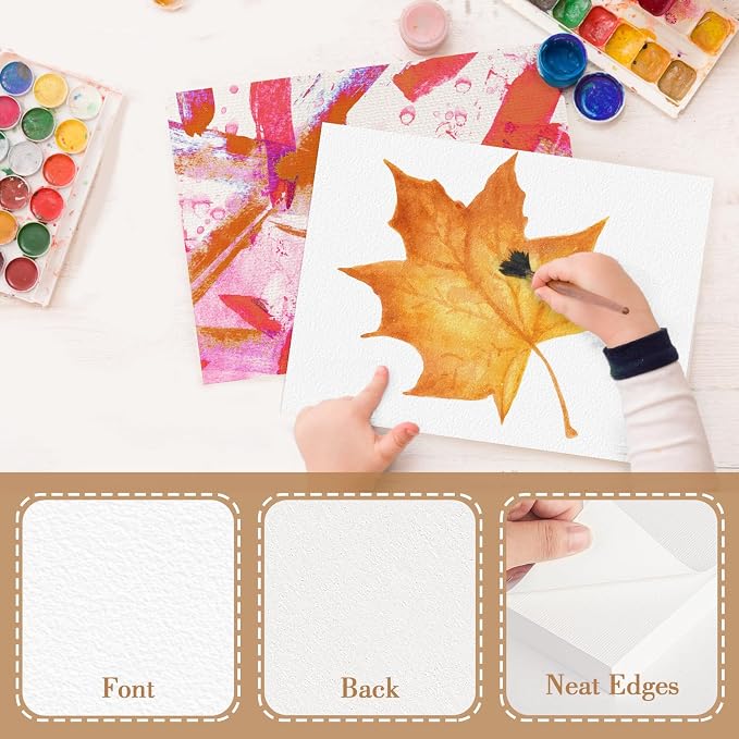 100PCS 5x7 Watercolor Paper Bulk, 140lb/300g Cold Press Thick Water Color Paper - Image 4