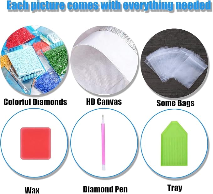 Book Flower Diamond Art Kits for Adults, DIY 5D Diamond Painting Kits for - Image 8