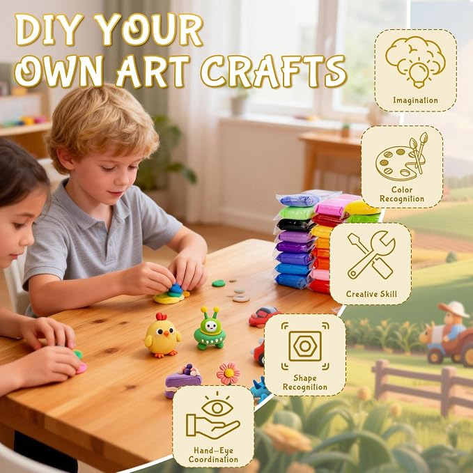 48 Air Dry Clay-36 Colors Modeling Clay - Image 7