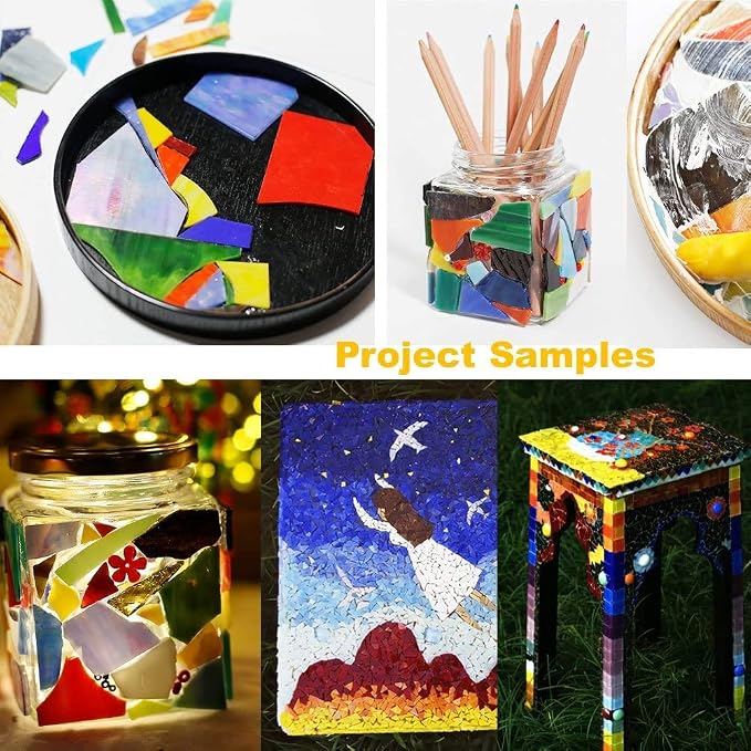 Lanyani Glass Mosaics Pieces Stained Glass, 1kg/35 Ounce - Image 6