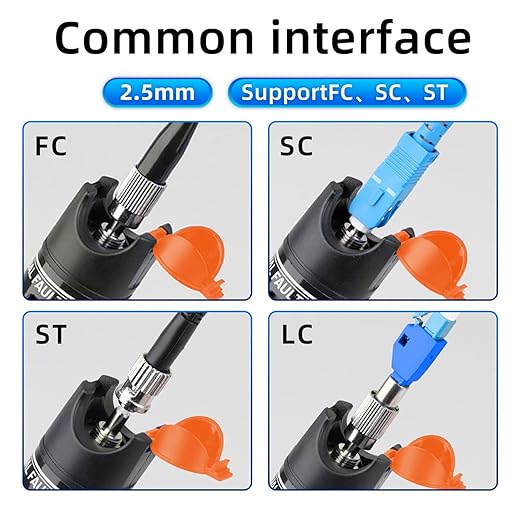 2pcs Professional Visual Fault Locator Fiber Optic Tester - Includes 2pcs 9/125μm Singlemode FC/LC Adapters | for Fiber Optic Cable Maintenance, Network Installation & Repair (Mode Number: VFL-30)