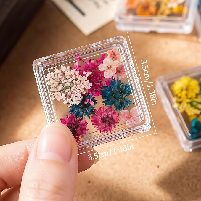 Dried Flowers for Nails, 8 Boxes 3D Dried Flowers Nail Art Stickers Decals - Image 8