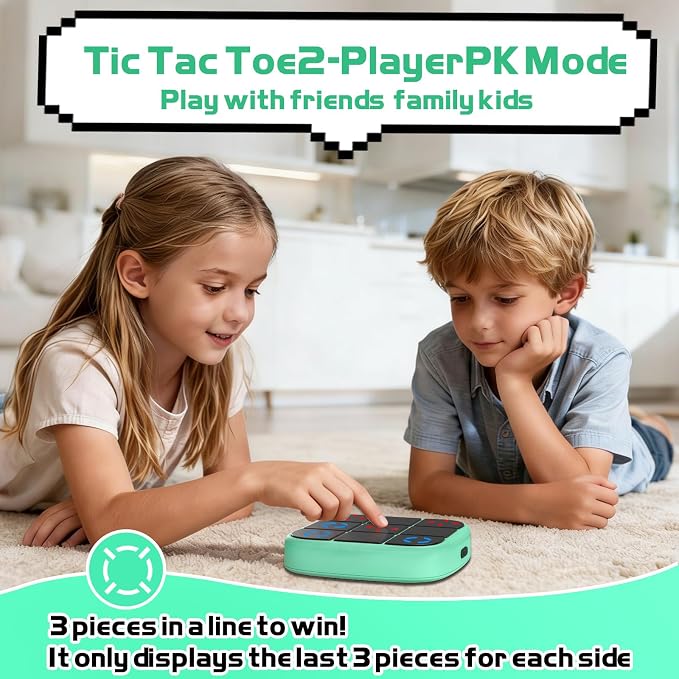 KOQQQ Rechargeable Tic-Tac-Toe Bolt Game, Upgraded 4-in-1 Handheld Puzzle - Image 4