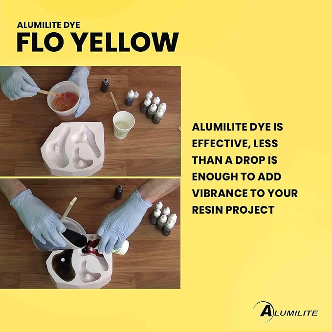Alumilite Liquid Dye Flo Yellow 1 Oz, Highly Concentrated Dye - Image 3