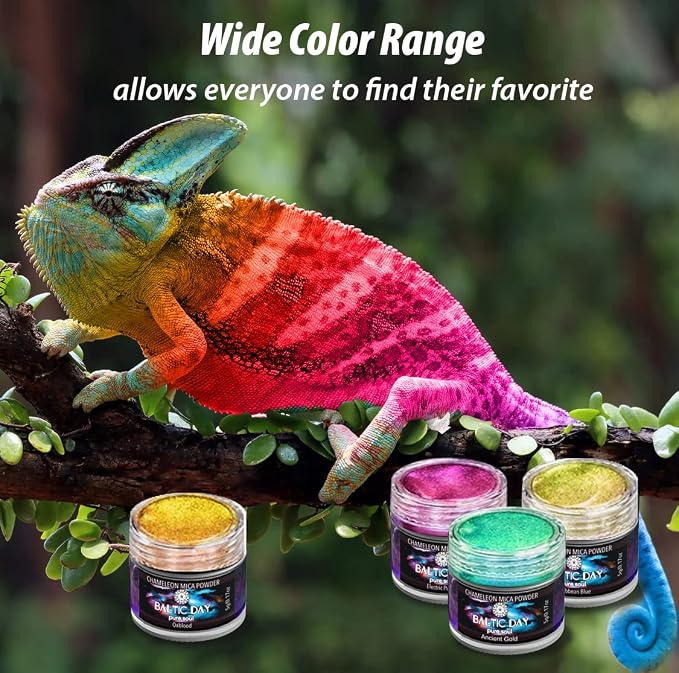 BALTIC DAY - Chameleon Mica Powder, 20 x 5g Jars of Color Shift Mica Powder Set - Image 5