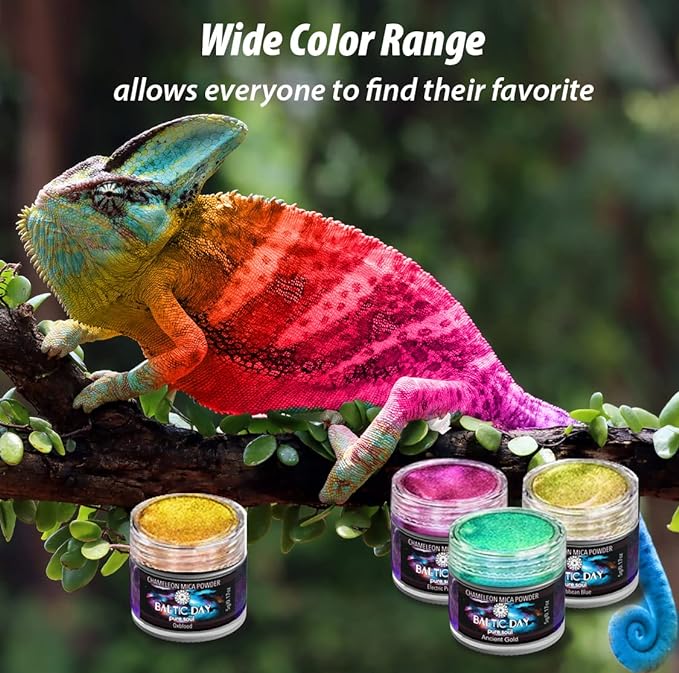 BALTIC DAY - Chameleon Mica Powder, 40 Jars of Color Shift Mica Powder Set - - Image 5
