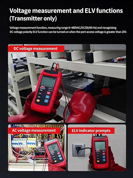 UNI-T UT25CL Cable Locator AC/DC Circuit Tracer and Breaker Finder, Wall Cable Detector and Underground Cable Finder, Short/Open Circuit Detect, 8V-480V Voltage Measurement, NCV Unipolar Bipolar Test
