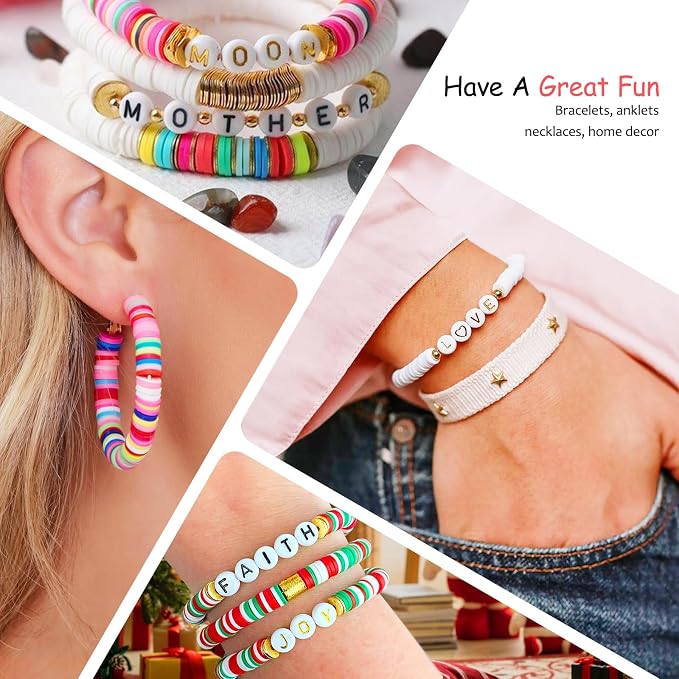 Redtwo 28000 Pcs 192 Colors Clay Beads Bracelet Making Kit | 9-Box Flat Polymer - Image 8