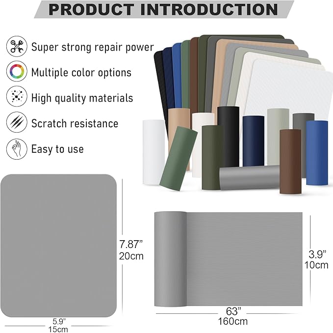 8 Pieces 7.87 x 5.9 inch Nylon Repair Patches Nylon Fabric Patch Self-Adhesive Nylon Repair Tape Waterproof Lightweight Repair Patches Repair Patch Kit for Clothing Down Jacket Tent Bag (Navy Blue)