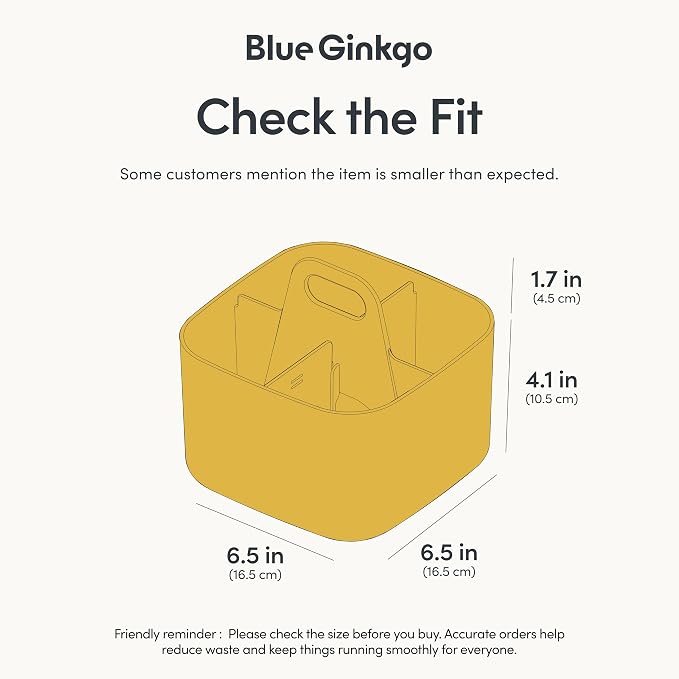 BLUE GINKGO Stackable Organizer Caddy, Made in Korea | Portable. Adjustable. - Image 3