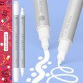 ARTISTRO 2 White Dual-Tip Acrylic Paint Pens by ARTISTRO