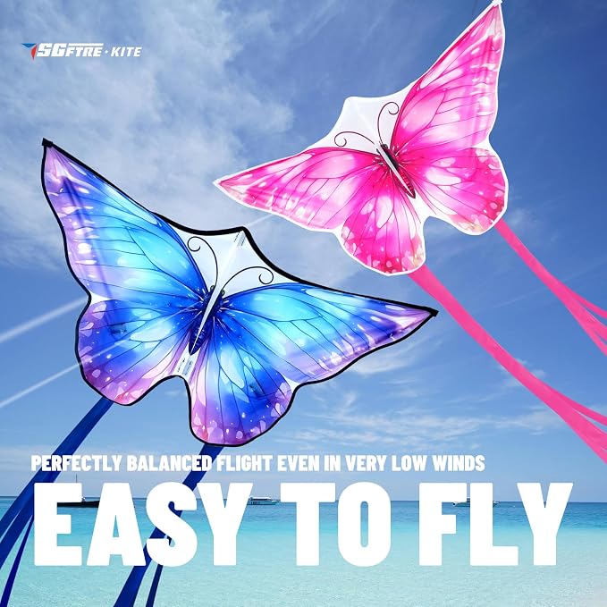 SGftre 3 Piece Set Butterfly Delta Octopus Kites - Image 2