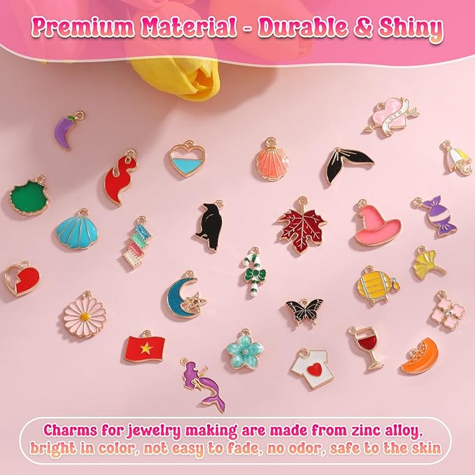 200Pcs Charms for Jewelry Making - Image 3