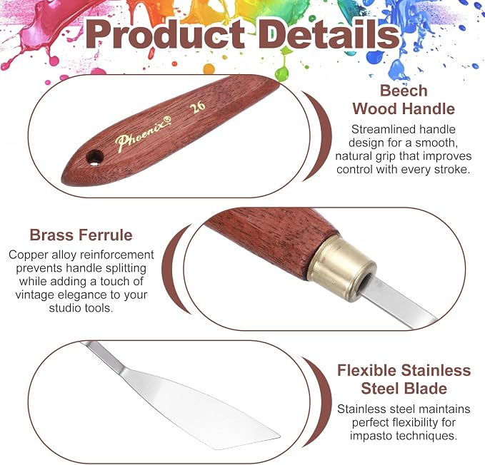 MECCANIXITY Pack of 2 Palette Knife No.26, 7.2" Long - Image 3