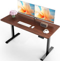 Veken 47.2 Inch Large Electric Standing Desk, Gaming Table, Walnut | Height by Veken