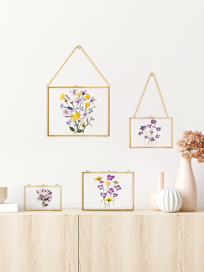REDHUGO Hanging Pressed Flower Frame Handmade, Double Glass Picture Frame - Image 4