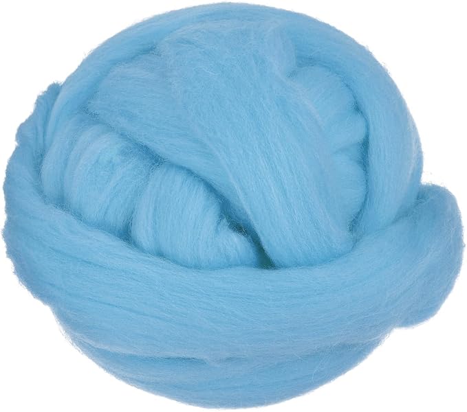 uxcell Needle Felting Wool, 3.5 Oz Nature Fibre Wool Yarn Roving by uxcell