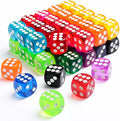 50 Pieces Dice Set, 14mm Bulk 6 Sided Colored Dices by jrceliy