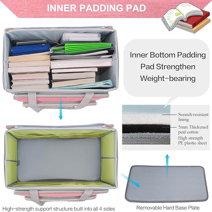 Rolling Teacher Bag With Wheels, Tote Organizer With Detachable Trolley - Image 3