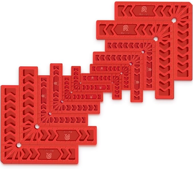 90 Degree Positioning Squares, Clamping Square, Right Angle Clamp Corner Clamp Woodworking Tools for Wood Cabinets, Carpenter Tool for Photo Frames Box Drawer, Set of 12（3" 4" 6")