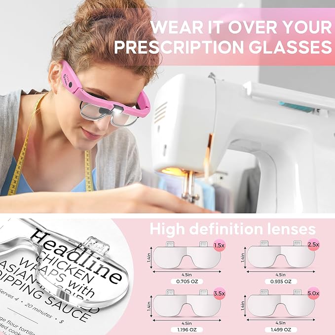 Magnifying Glass with Light, 1.5X-5.0X Magnifying Glasses, Rechargeable - Image 4