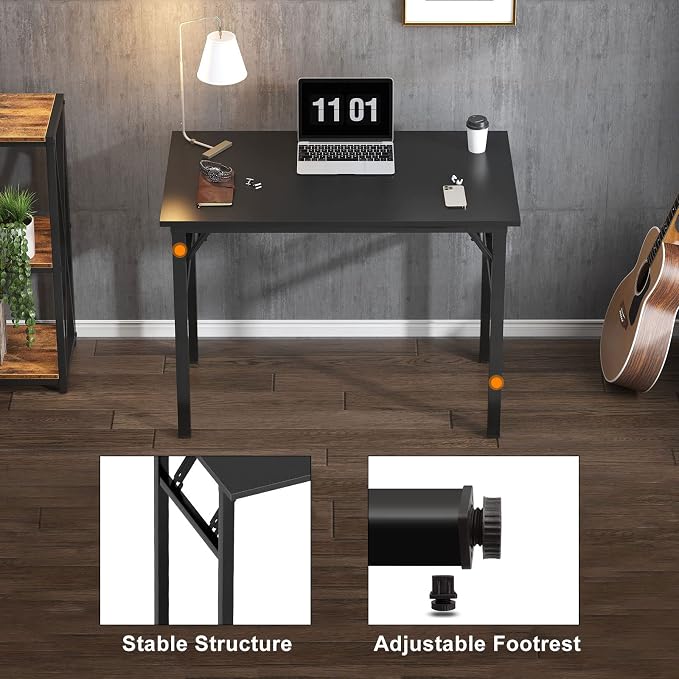 Need Small Folding Computer Desk, 31.5 Inch Writing Table, Sturdy Foldable Desk - Image 9