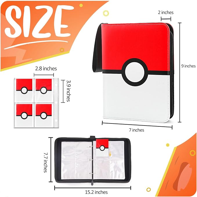 Card Binder 4 Pocket, Trading Card Holder Fits 400 Cards - Image 2