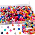 300Pcs 9mm Silicone Beads for Keychain Making and Bracelet Making, 20 Colors by Homepage