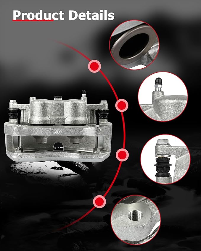 cciyu Front Left & Right Brake Calipers w/Bracket 18B5237 18B5236 2010-2021 For Ford For Expedition,2010-2011 For Ford For F-150,2010-2011 For Lincoln For Mark LT,2010-2021 For Lincoln For Navigator