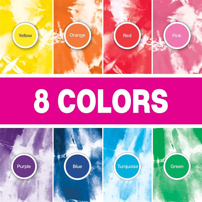Tulip One-Step Tie-Dye Kit Block Party 16oz 8 Color Tie Dye, As Detailed - Image 3