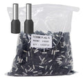 Fidioto 1000pcs AWG12 Terminal Connector Wire Insulated Cord Pin Ends Terminals for Electric, Industrial, Chemical Industry, Power Control System, etc. (Black-1000PCS-12AWG)